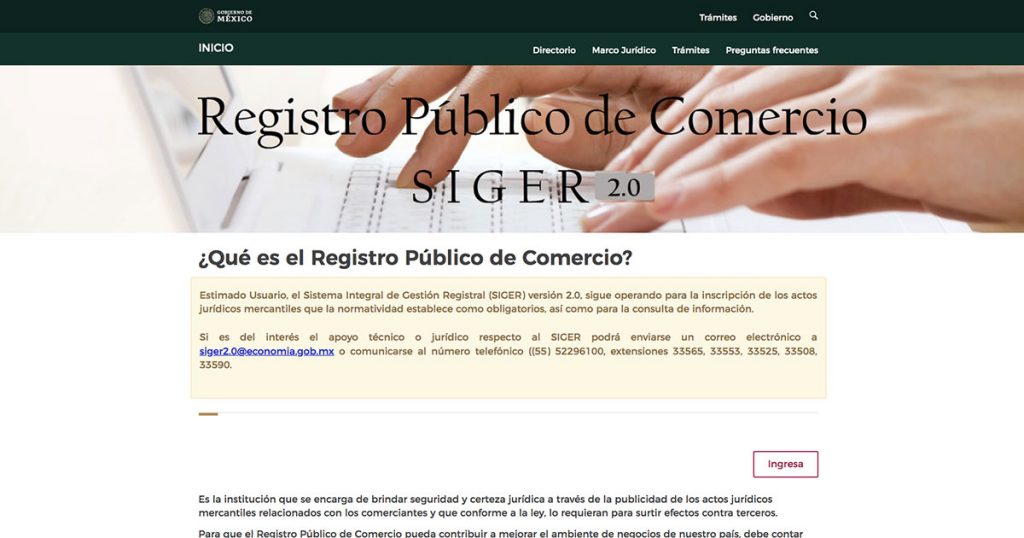 Captura de pantalla de sitio web de RPC